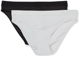 DKNY Women's Micro Logo Bikini, Black/Aluminum